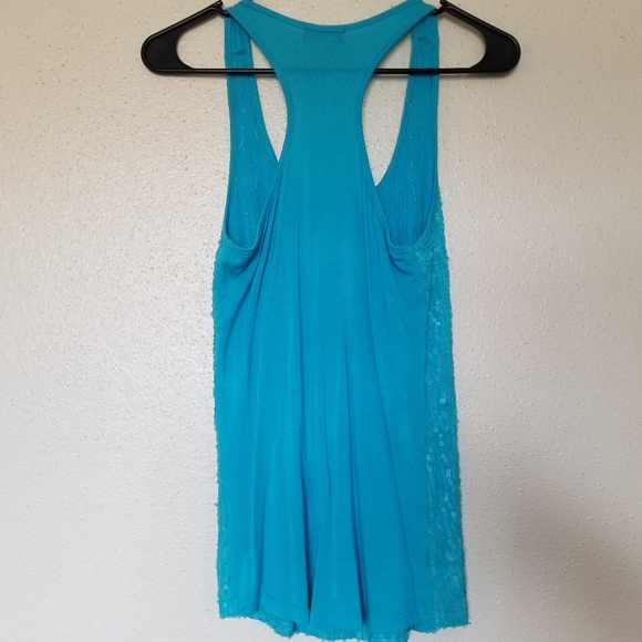 Blue Razor Sequin Tank Top - Picture 3 of 4